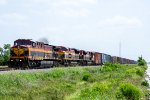 KCSM 4549 leads its train south towards Laredo